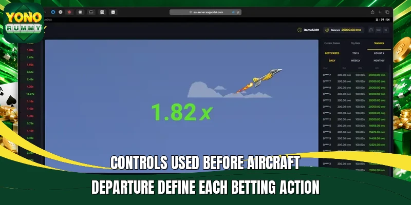 Controls used before aircraft departure define each betting action Controls used before aircraft departure define each betting action