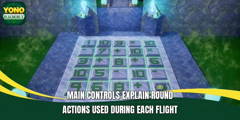 Main controls explain round actions used during each flight