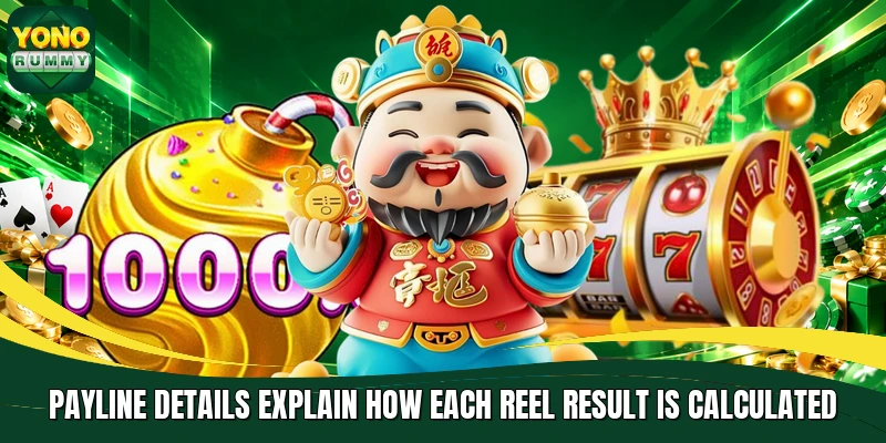 Payline details explain how each reel result is calculated Payline details explain how each reel result is calculated