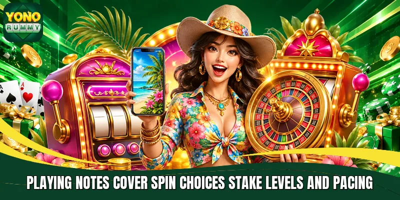 Playing notes cover spin choices stake levels and pacing Playing notes cover spin choices stake levels and pacing