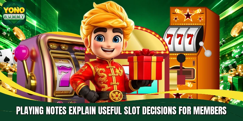 Playing notes explain useful slot decisions for members Playing notes explain useful slot decisions for members