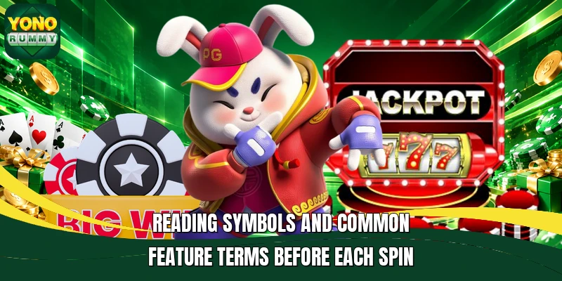 Reading symbols and common feature terms before each spin Reading symbols and common feature terms before each spin