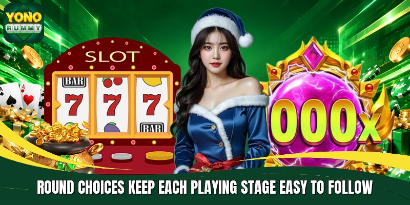 Round choices keep each playing stage easy to follow Round choices keep each playing stage easy to follow