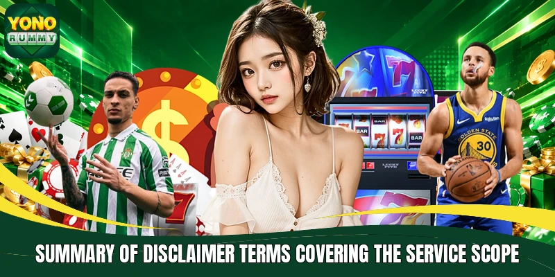 Summary of disclaimer terms covering the service scope Summary of disclaimer terms covering the service scope